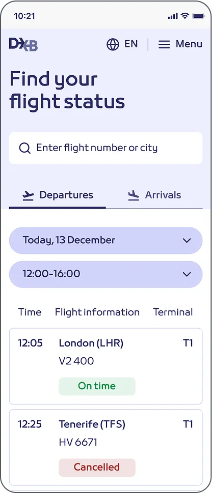 Flight Search Home Mobile Image