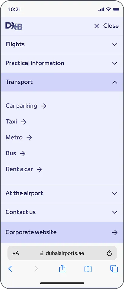 Navigation Mobile Image